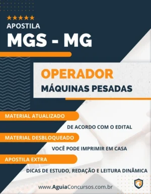 Apostila Concurso MGS MG 2022 Operador Máquinas Pesadas