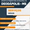 Apostila Pref Deodápolis MS 2022 Serviços Gerais