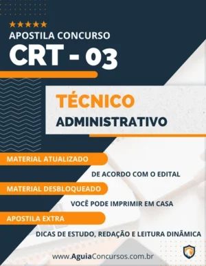 Apostila Concurso CRT 03 2022 Técnico Administrativo