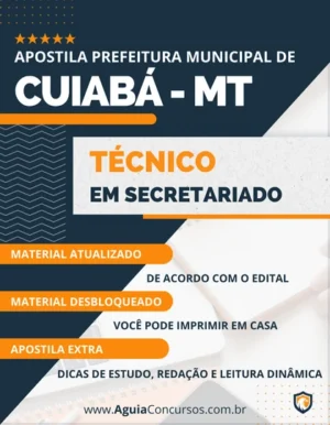 Apostila Pref Cuiabá MT 2022 Técnico em Secretariado