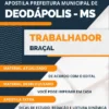 Apostila Pref Deodápolis MS 2022 Trabalhador Braçal