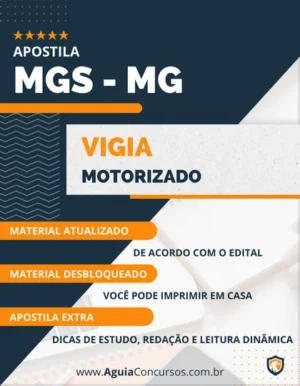 Apostila Concurso MGS MG 2022 Vigia Motorizado