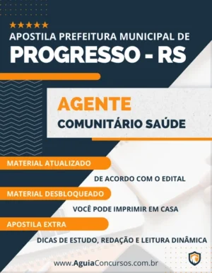 Apostila Pref Progresso RS 2022 Agente Comunitário Saúde