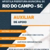 Apostila Pref Rio do Campo SC 2022 Auxiliar de Apoio