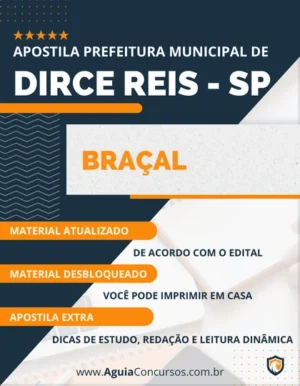 Apostila Concurso Pref Dirce Reis SP 2022 Braçal