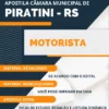 Apostila Concurso Câmara Piratini RS 2022 Motorista