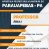 Apostila Pref Parauapebas PA 2022 Professor Área I