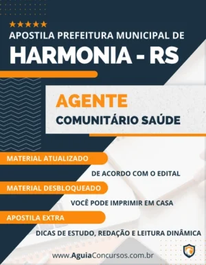 Apostila Agente Comunitário Saúde Pref Harmonia RS 2023