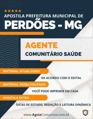 Apostila Agente Comunitário Saúde Pref Perdões MG 2023