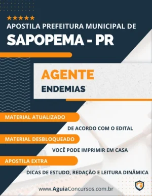 Apostila Pref Sapopema PR 2023 Agente de Endemias