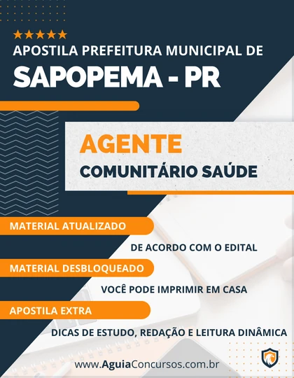 Apostila Agente Comunitário De Saúde Prefeitura de Iapu MG 2023 – Mérito  Apostilas