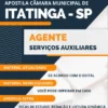 Apostila Câmara Itatinga SP 2023 Agente Serviços Auxiliares