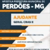 Apostila Pref Perdões MG 2023 Ajudante Geral CRAS II