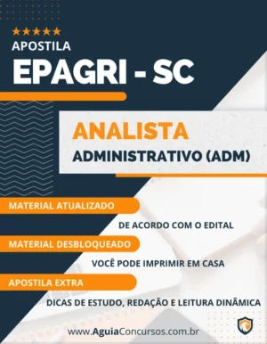 Apostila Concurso EPAGRI SC 2023 Analista Administrativo Administração