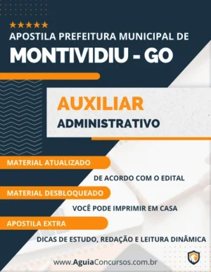 Apostila Concurso Pref Montividiu GO 2023 Auxiliar Administrativo