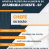 Apostila Pref Aparecida D'Oeste SP 2023 Chefe de Seção