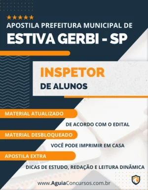 Apostila Concurso Pref Estiva Gerbi SP 2023 Inspetor de Alunos