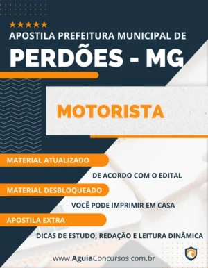 Apostila Motorista Concurso Pref Perdões MG 2023