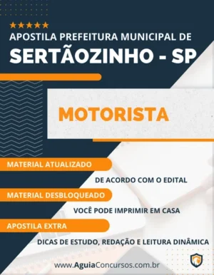 Apostila Motorista Concurso Pref Sertãozinho SP 2023