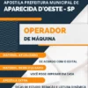 Apostila Pref Aparecida D'Oeste SP 2023 Operador Máquina