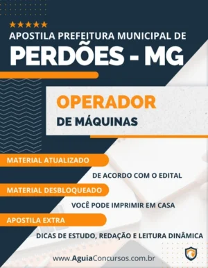 Apostila Operador de Máquinas Concurso Pref Perdões MG 2023