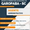 Apostila Agente Administrativo Pref Garopaba SC 2023