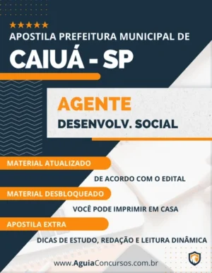 Apostila Agente Desenvolvimento Social Pref Caiuá SP 2023