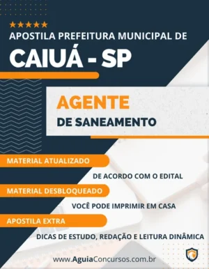 Apostila Agente Saneamento Pref Caiuá SP 2023