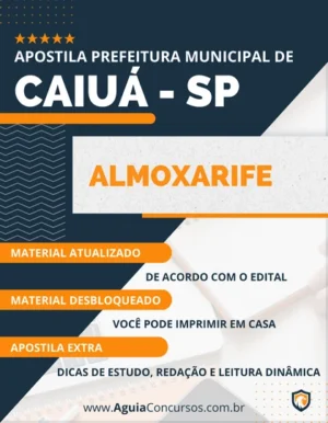 Apostila Almoxarife Concurso Pref Caiuá SP 2023