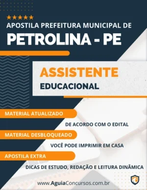 Apostila Assistente Educacional Pref Petrolina PE 2023
