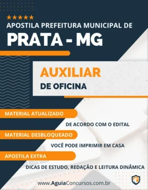 Apostila Auxiliar de Oficina Concurso Prefeitura de Prata MG 2023