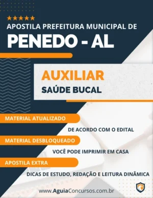 Apostila Auxiliar Saúde Bucal Prefeitura de Penedo AL 2023