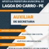 Apostila Auxiliar Secretaria Pref Lagoa do Carro PE 2023