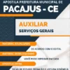 Apostila Auxiliar Serviços Gerais Pref Pacajus CE 2023