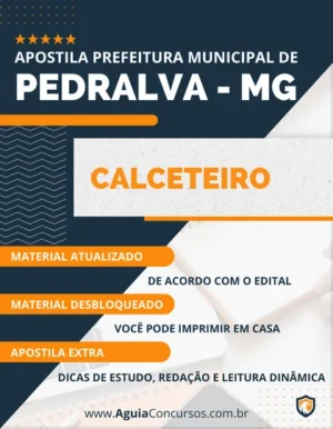 Apostila Calceteiro Concurso Pref Pedralva MG 2023