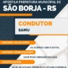 Apostila Condutor SAMU Prefeitura São Borja RS 2023