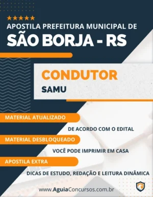 Apostila Condutor SAMU Prefeitura São Borja RS 2023