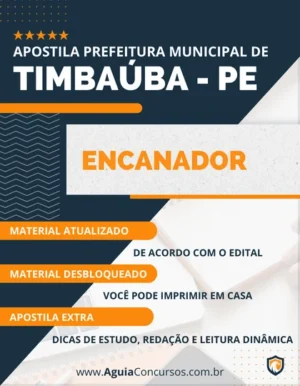 Apostila Encanador Concurso Pref Timbaúba PE 2023