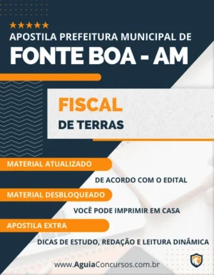 Apostila Fiscal de Terras Prefeitura Fonte Boa AM 2023