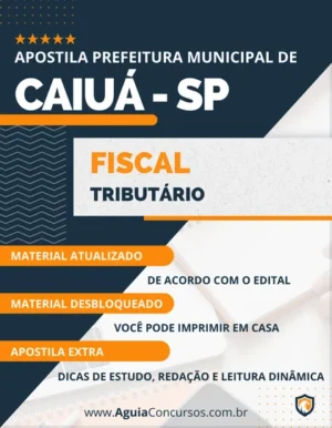 Apostila Fiscal Tributário Pref Caiuá SP 2023