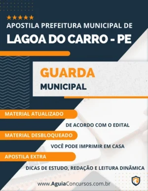Apostila Guarda Municipal Pref Lagoa do Carro PE 2023