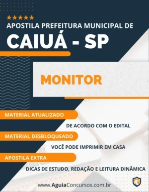 Apostila Monitor Concurso Pref Caiuá SP 2023