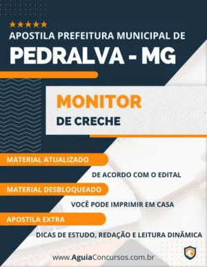 Apostila Monitor de Creche Pref Pedralva MG 2023