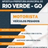 Apostila Motorista Veículos Pesados Pref Rio Verde GO 2023