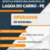Apostila Operador de Máquina Prefeitura Lagoa do Carro PE 2023