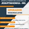 Apostila Operador Máquinas Leves Pref Jequitinhonha MG 2023