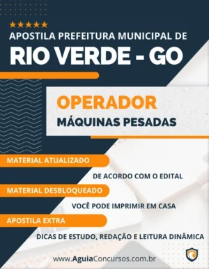 Apostila Operador Máquinas Pesadas Pref Rio Verde GO 2023