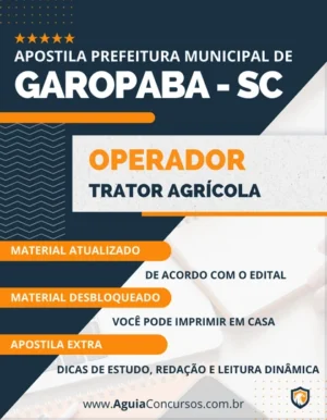 Apostila Operador Trator Agrícola Pref Garopaba SC 2023