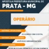 Apostila Operário Concurso Prefeitura de Prata MG 2023