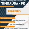 Apostila Pedreiro Concurso Pref Timbaúba PE 2023